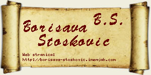 Borisava Stošković vizit kartica
